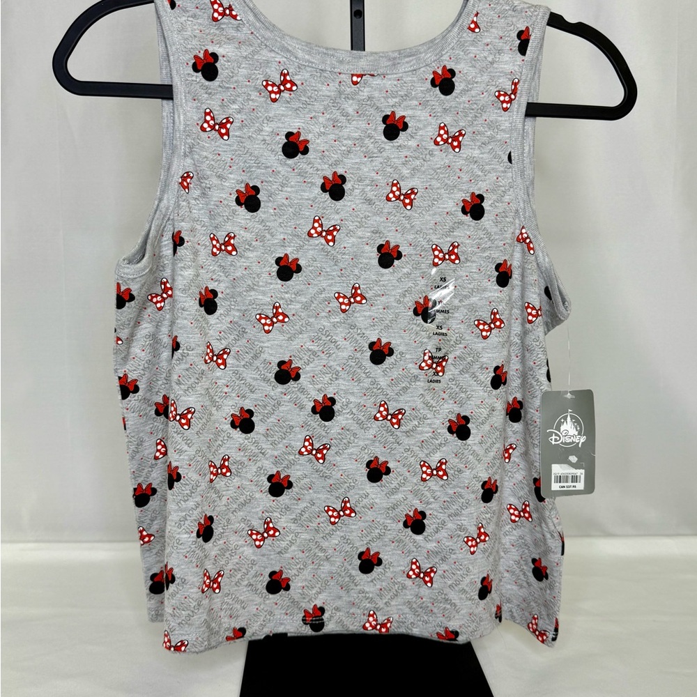 Disney Minnie Mouse Gray Red & Black Tank Top - NWT - - Picture 7 of 8